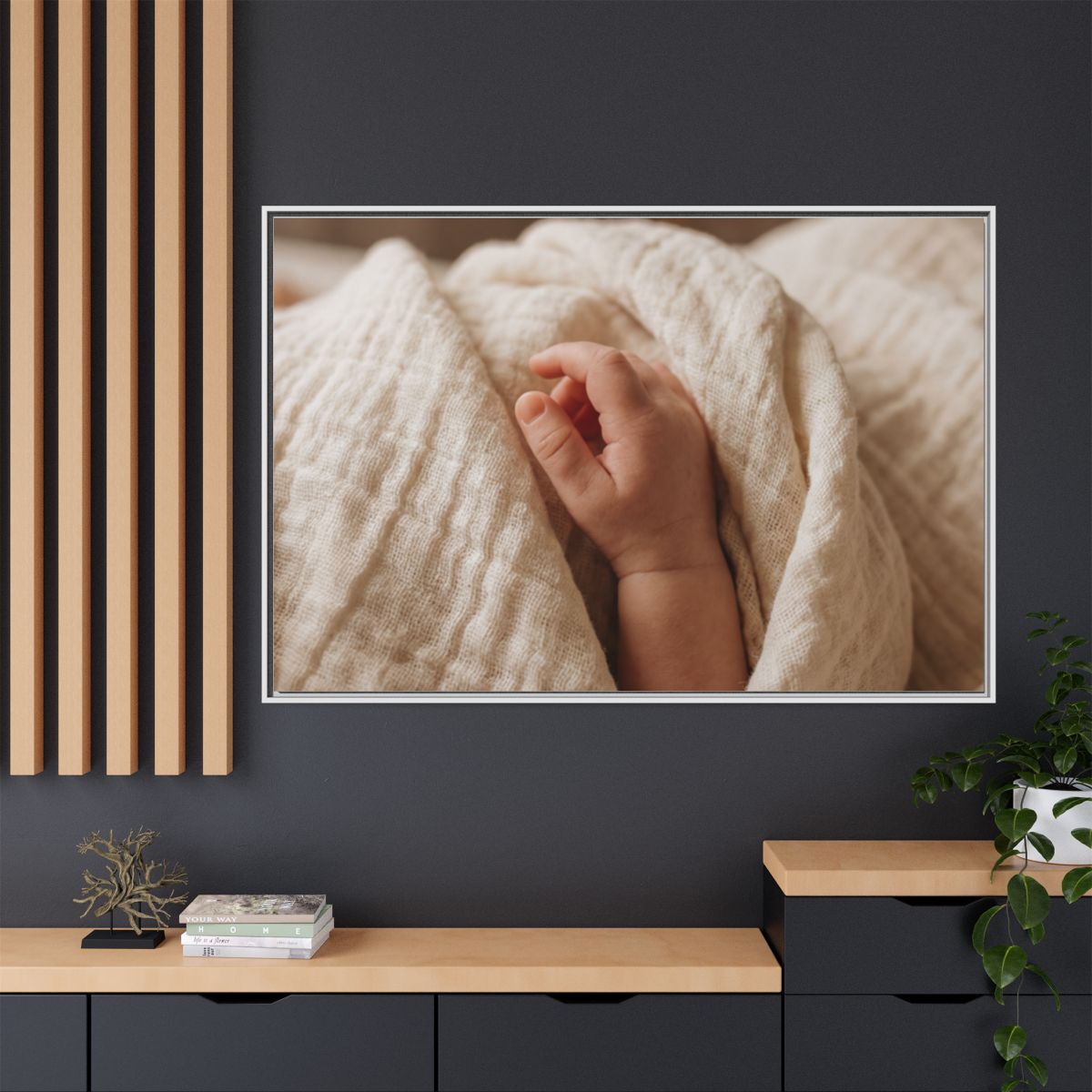 Framed Canvas - Soft Nursery Photography