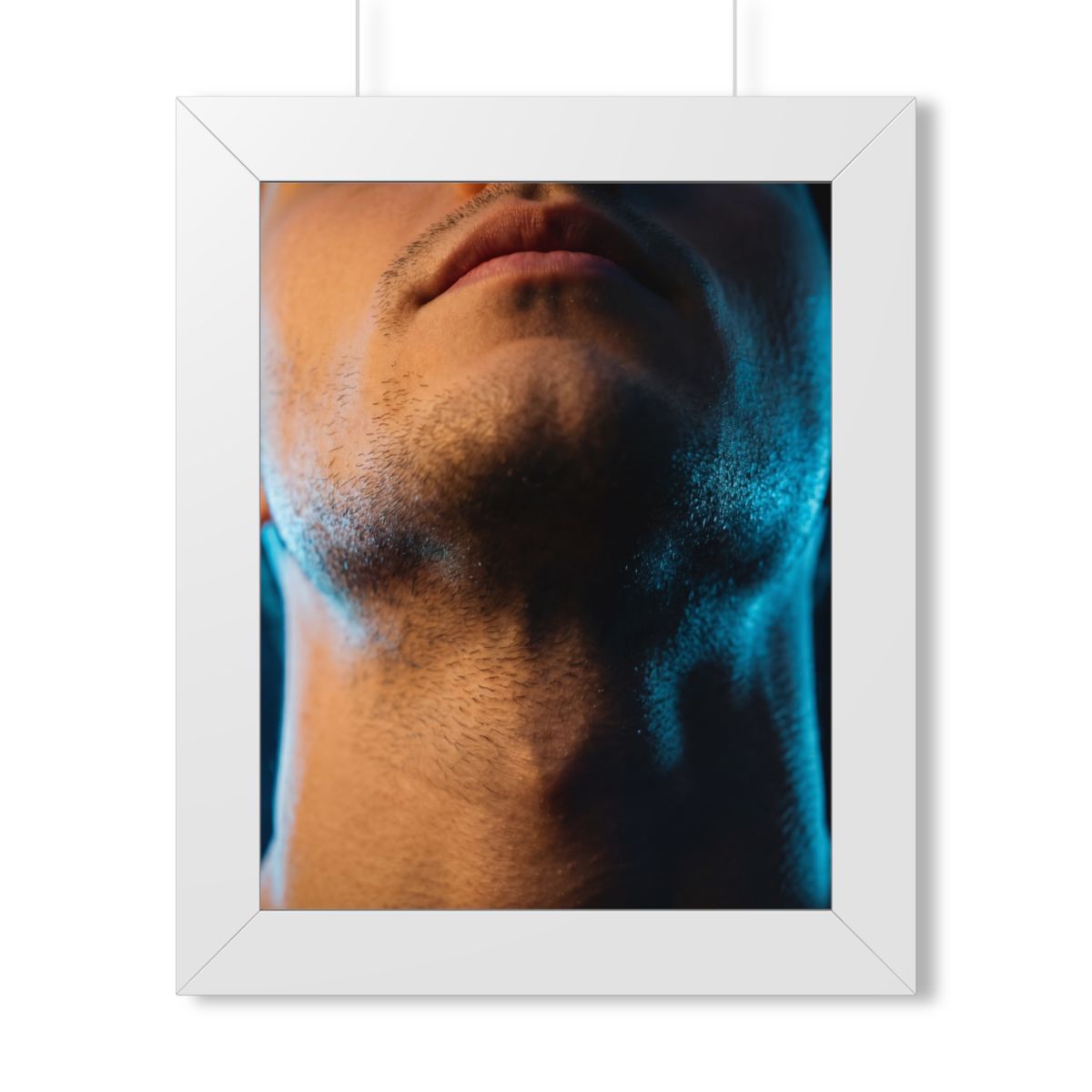 Framed Vertical Poster - Neon Horizon Portrait — White... |...