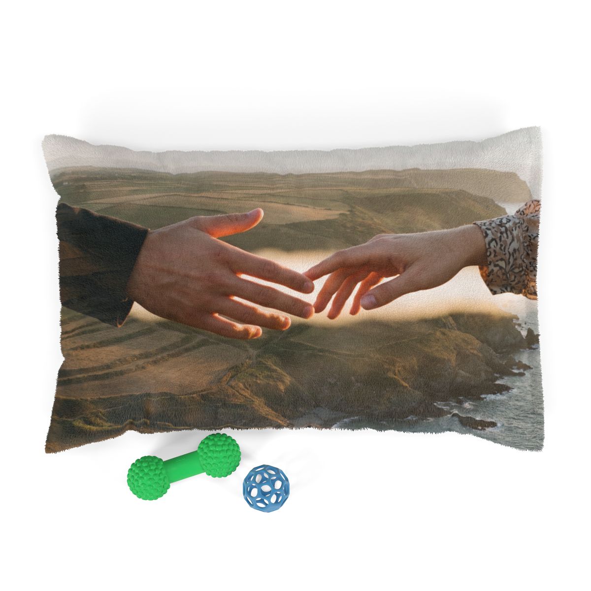 Pet Bed - The Infinite Touch | Ethereal Coastal Art |...