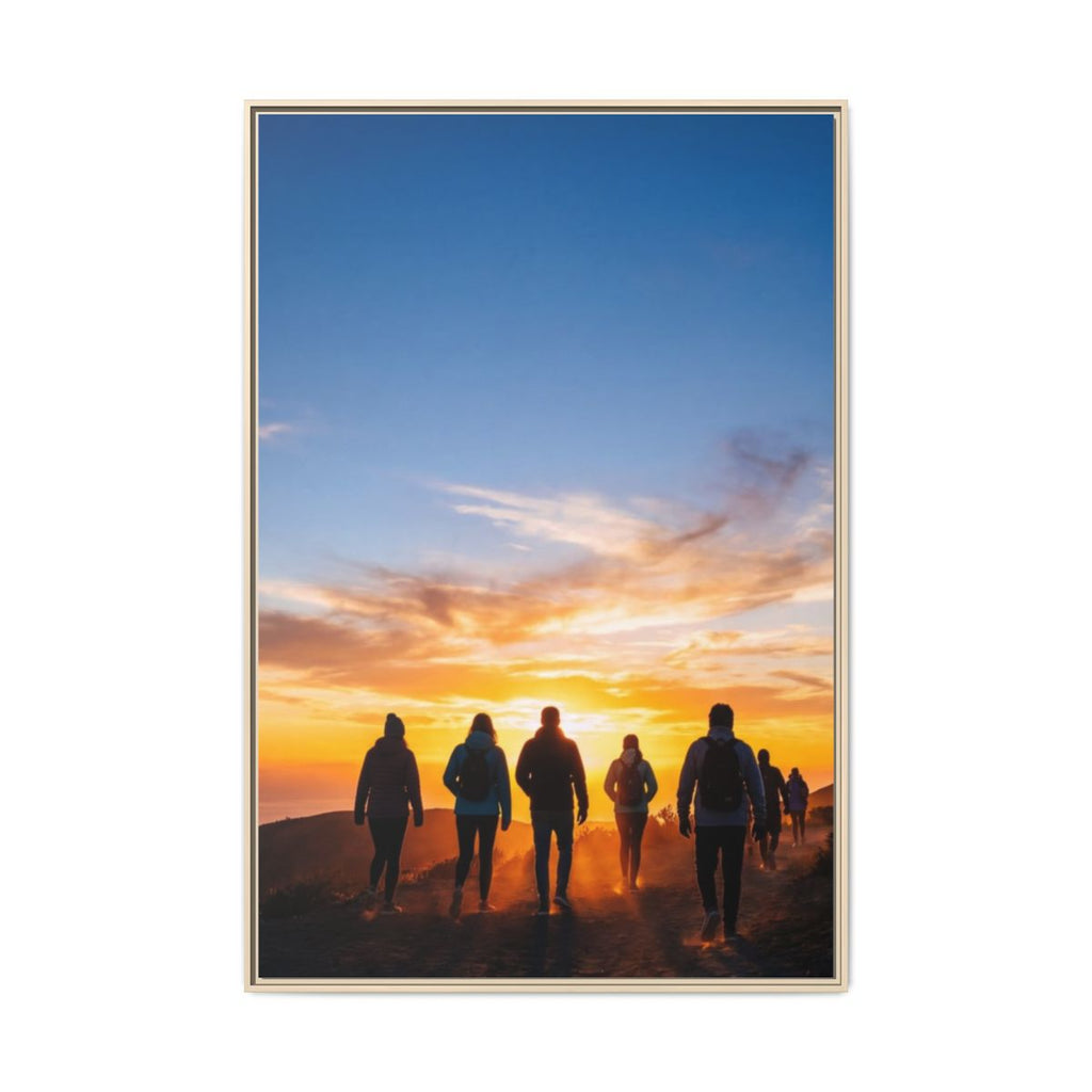 Framed Matte Canvas - Sunset Trail — Natural / 1.25" (8×10...