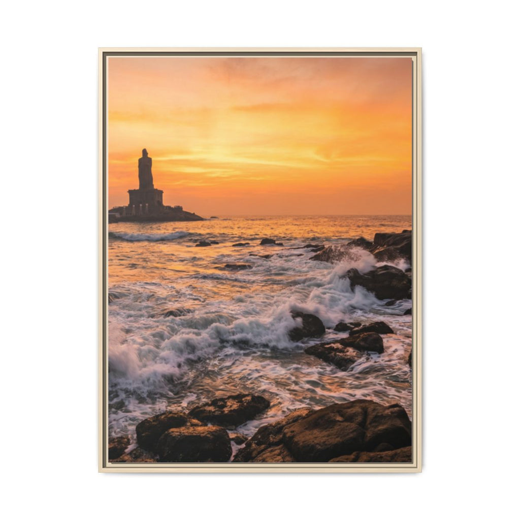 Framed Matte Canvas - Majestic Golden Coast