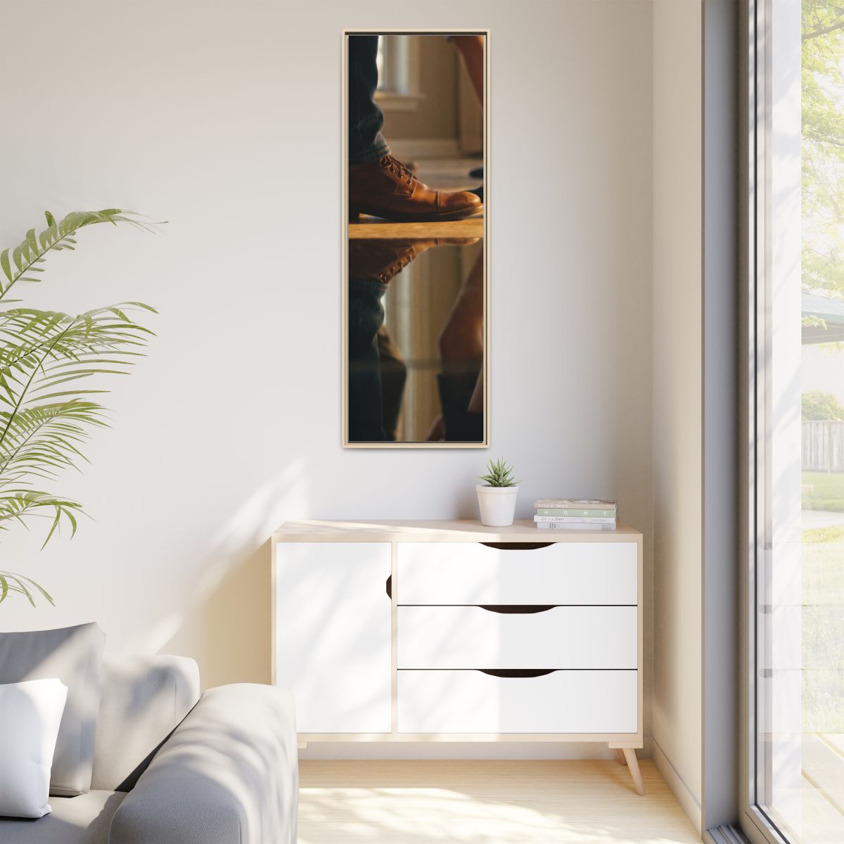 Matte Canvas, Framed - Golden Hour Reflections Cinematic Art...