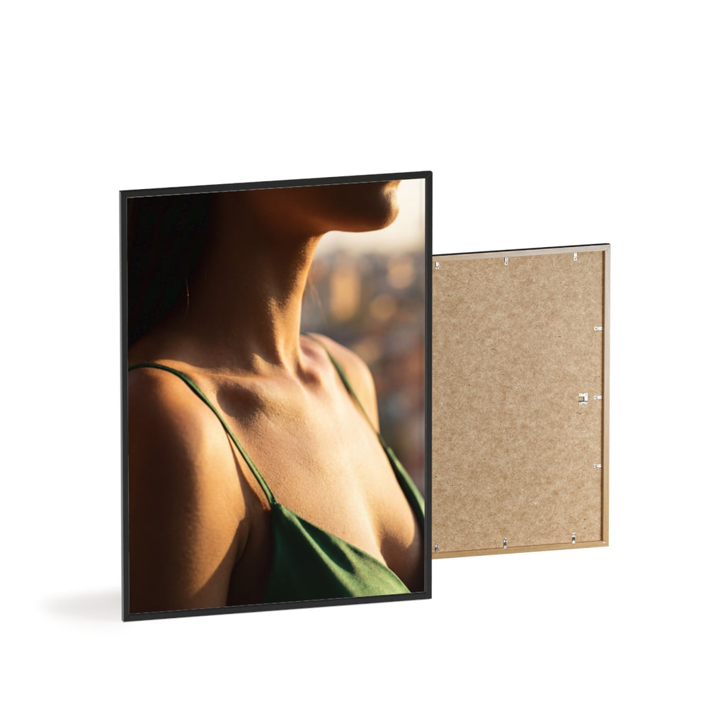 Poster with Wooden Frame - Sunlit Portrait