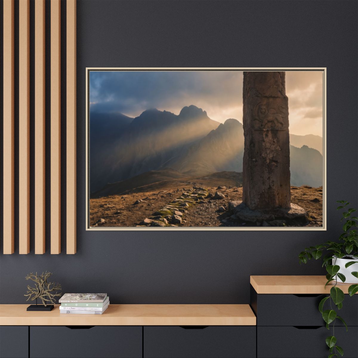 Framed Matte Canvas - Sun Peak