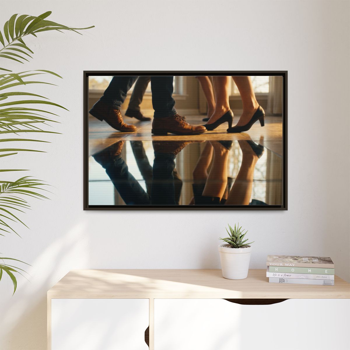 Matte Canvas, Framed - Golden Hour Reflections Cinematic Art...