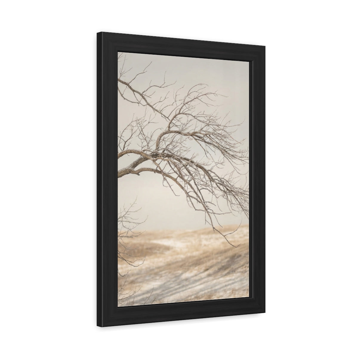 Framed Poster - Minimalist Winter Tree — Portrait