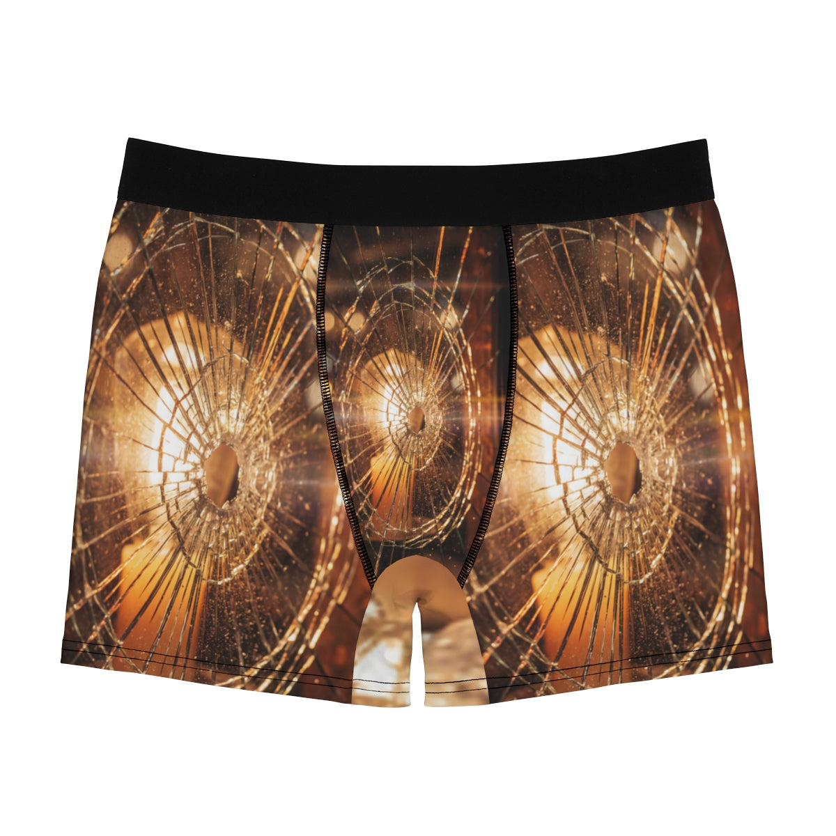 Men's Boxer Briefs - Fractured Glow Shattered Glass Art |...