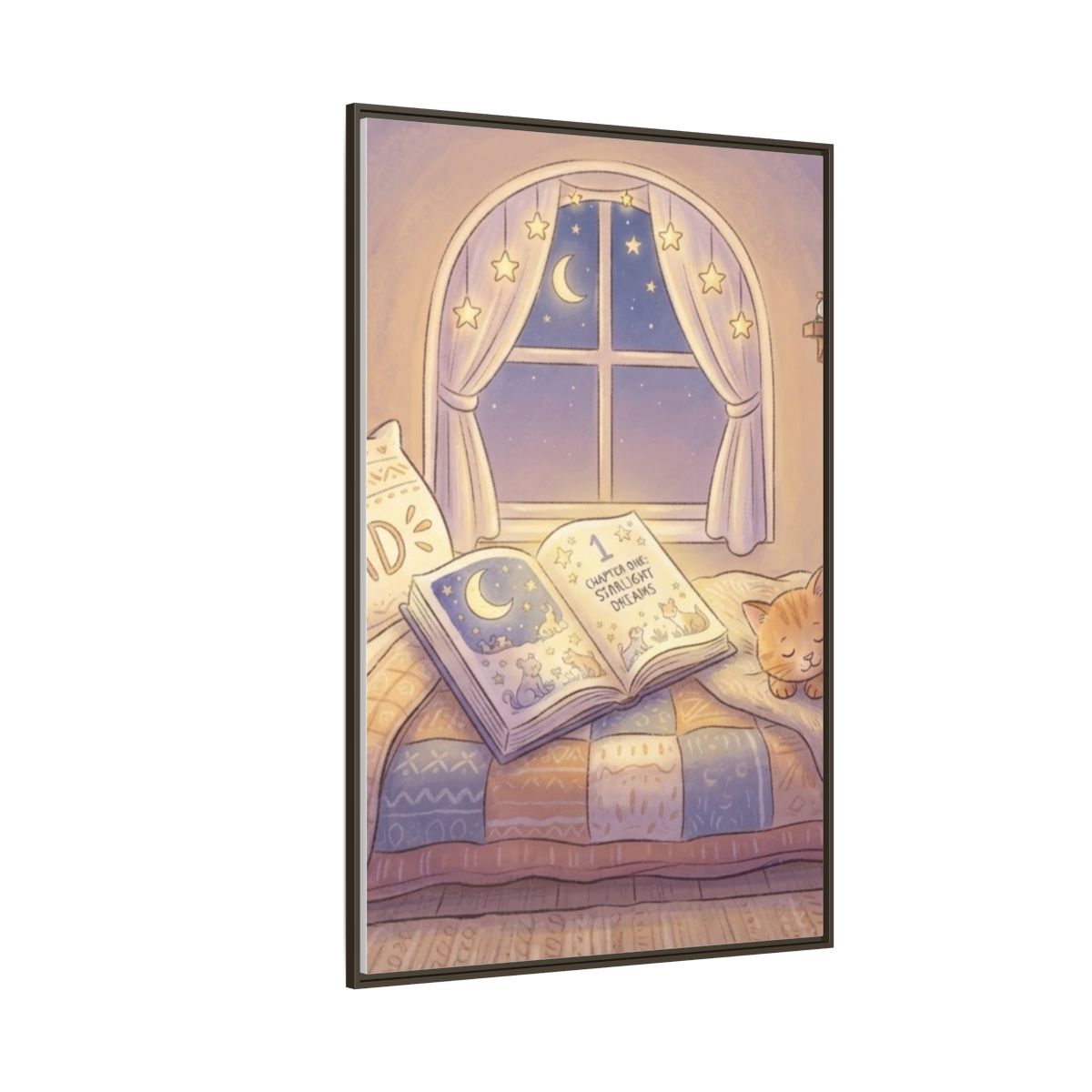 Framed Matte Canvas - Starlight Haven Slumber — Espresso /...