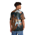 Men's Hawaiian Shirt Rainy City Window Art