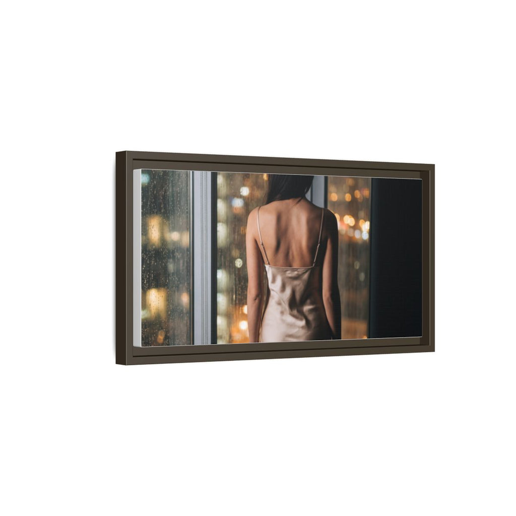 Framed Canvas - Midnight Rain Masterpiece — Espresso / 1.25"