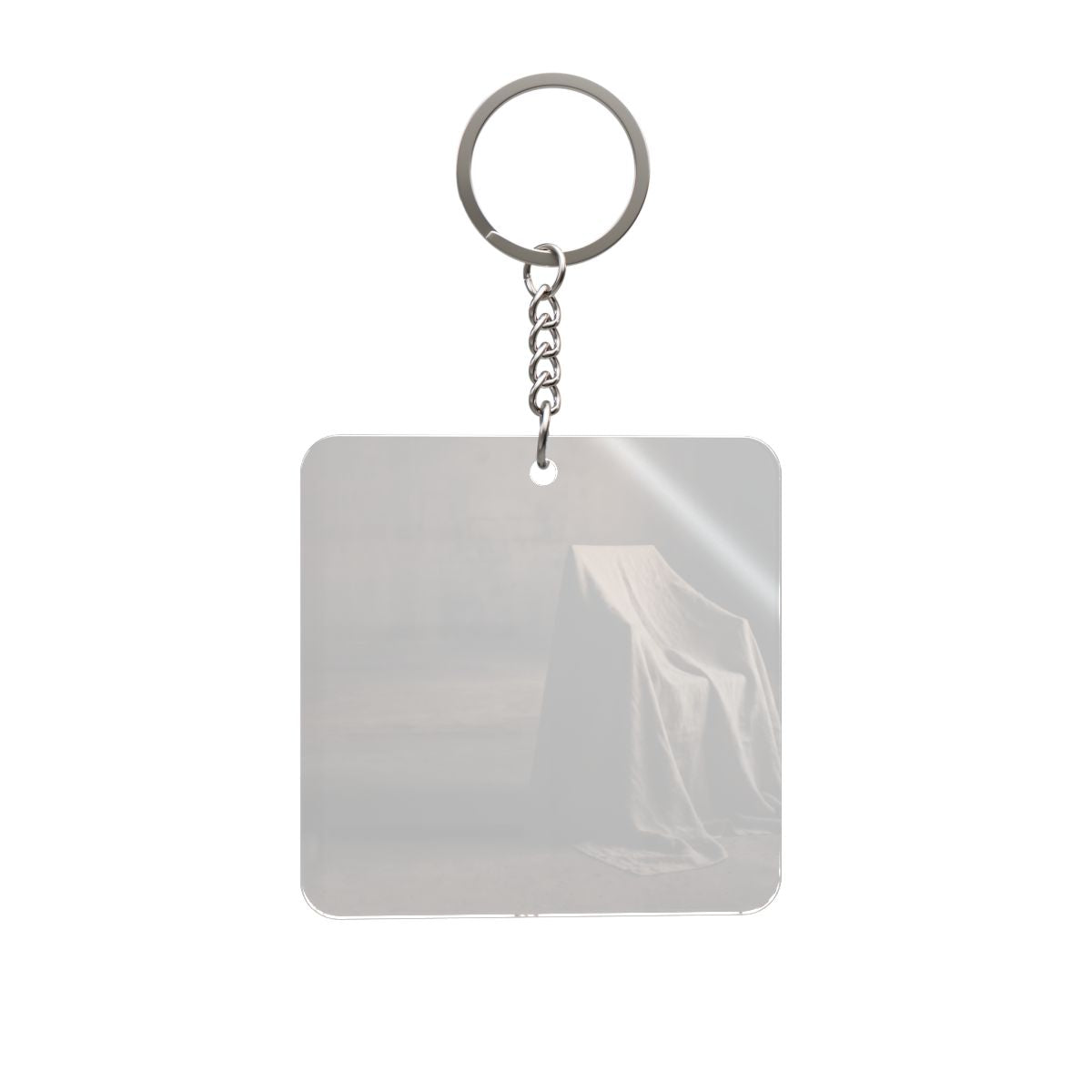 Square Keychain - Brutalist Detail