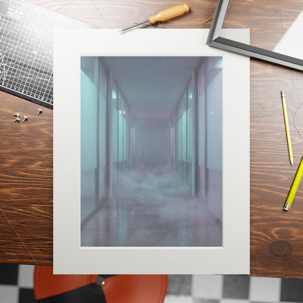 Fine Art Prints - Liminal Corridor Fog Art Print — Portrait...