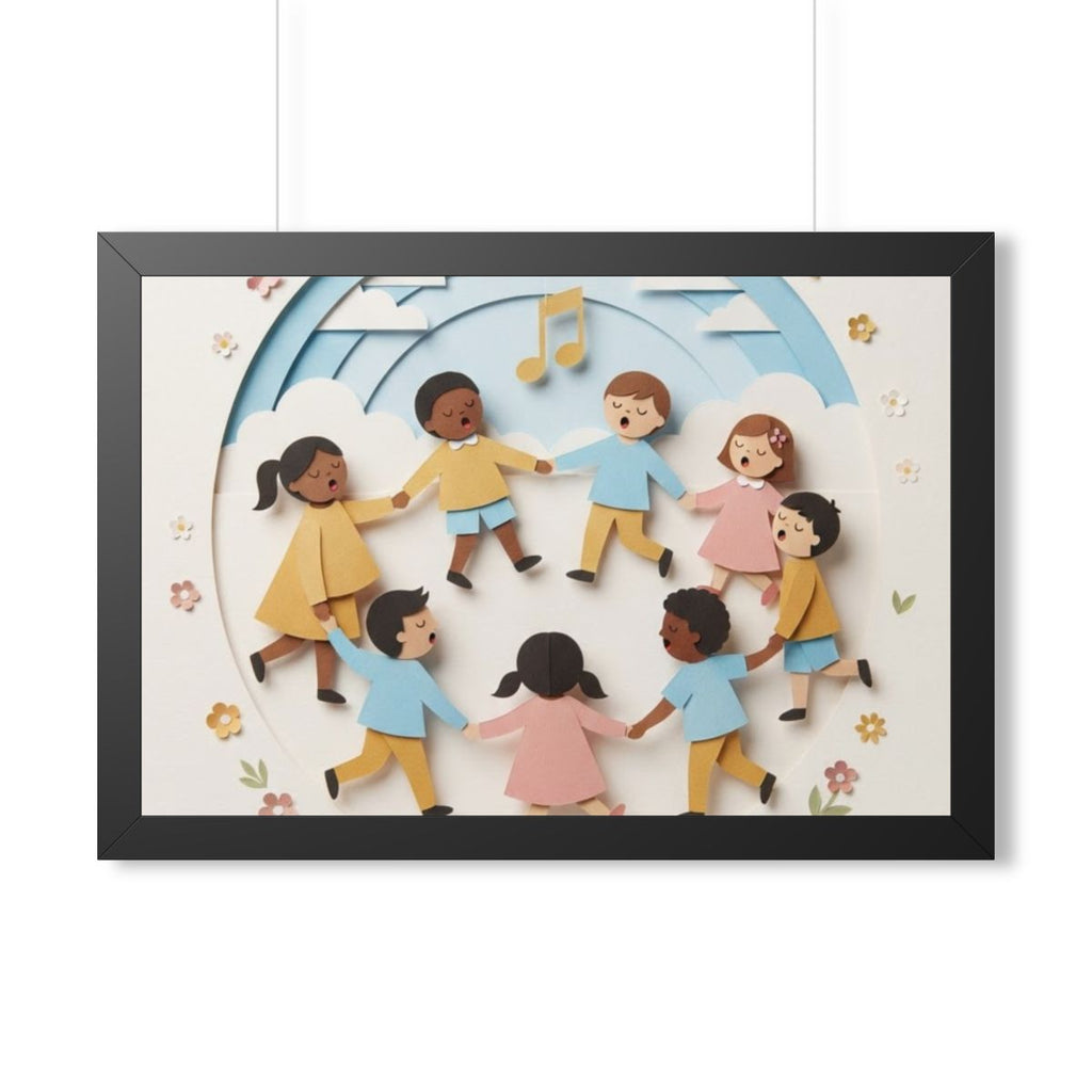 Framed Horizontal Poster - Harmony Circle — Black (14×11......