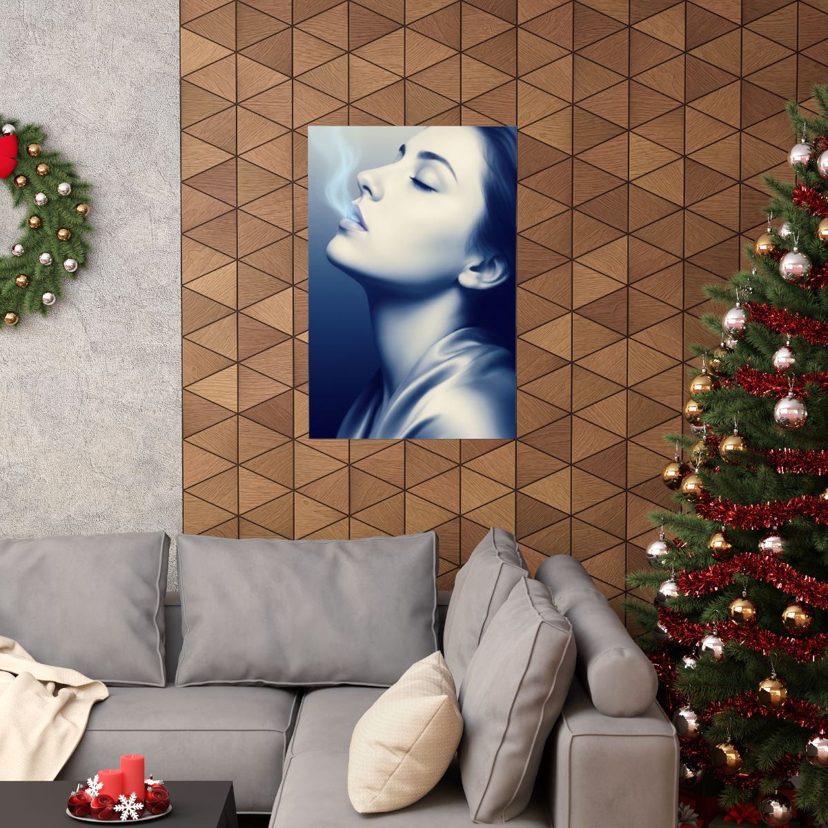Matte Vertical Poster - Ethereal Blue Somnium Portrait (8×10...