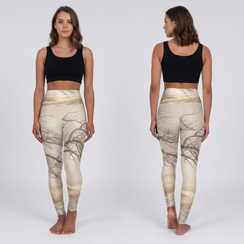 Yoga Leggings - Serene Minimalist Tree