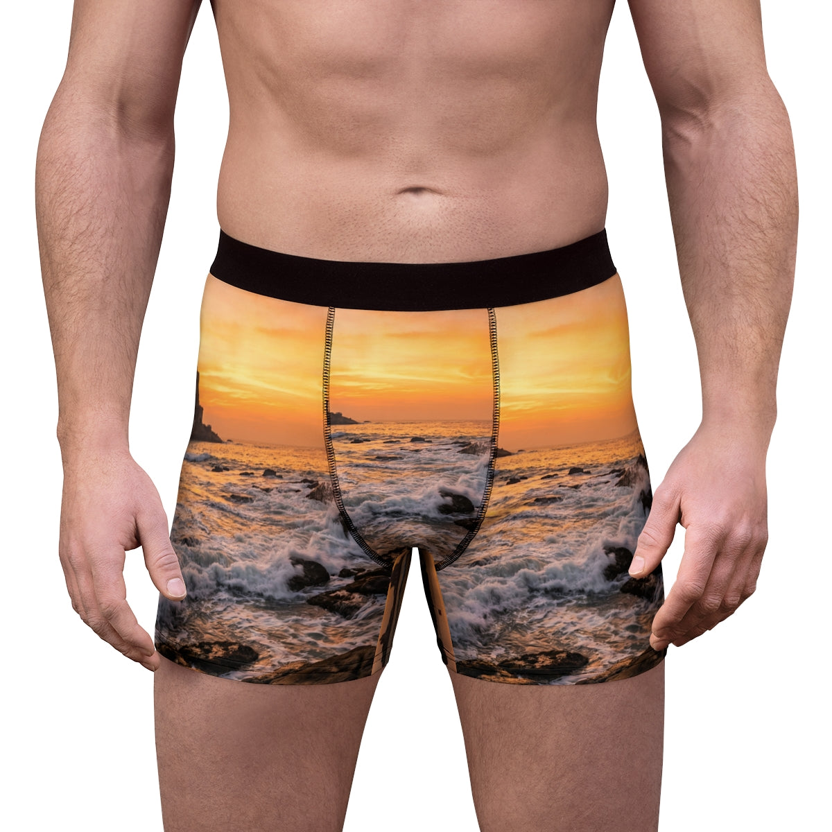Men's Boxer Briefs - Coastal Sunrise Energy