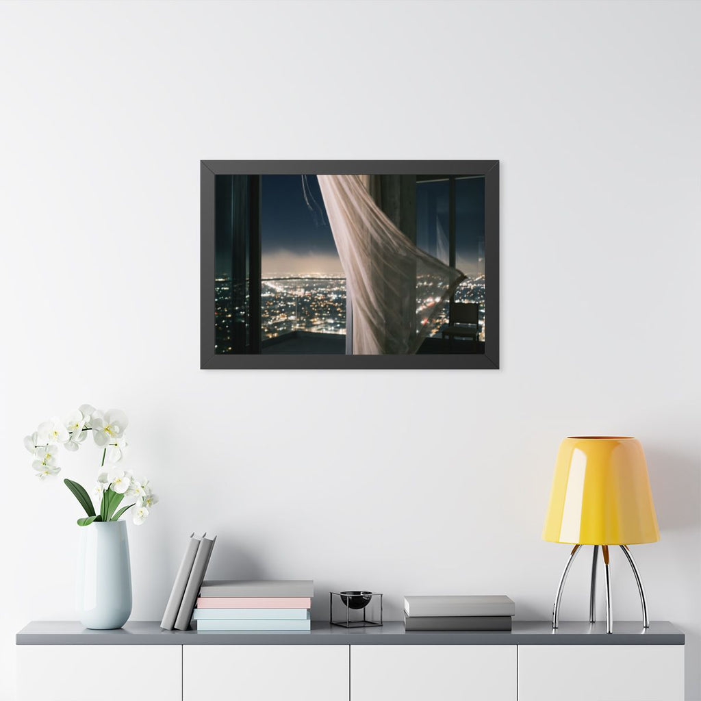 Framed Horizontal Poster - Skyline Serenity — Black (14×11...
