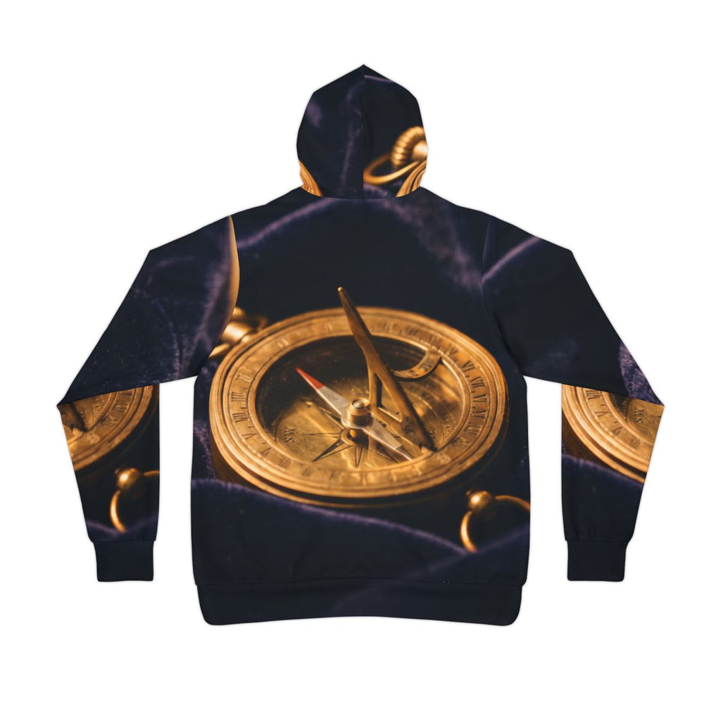 Men's Athletic Hoodie with Sundial Compass