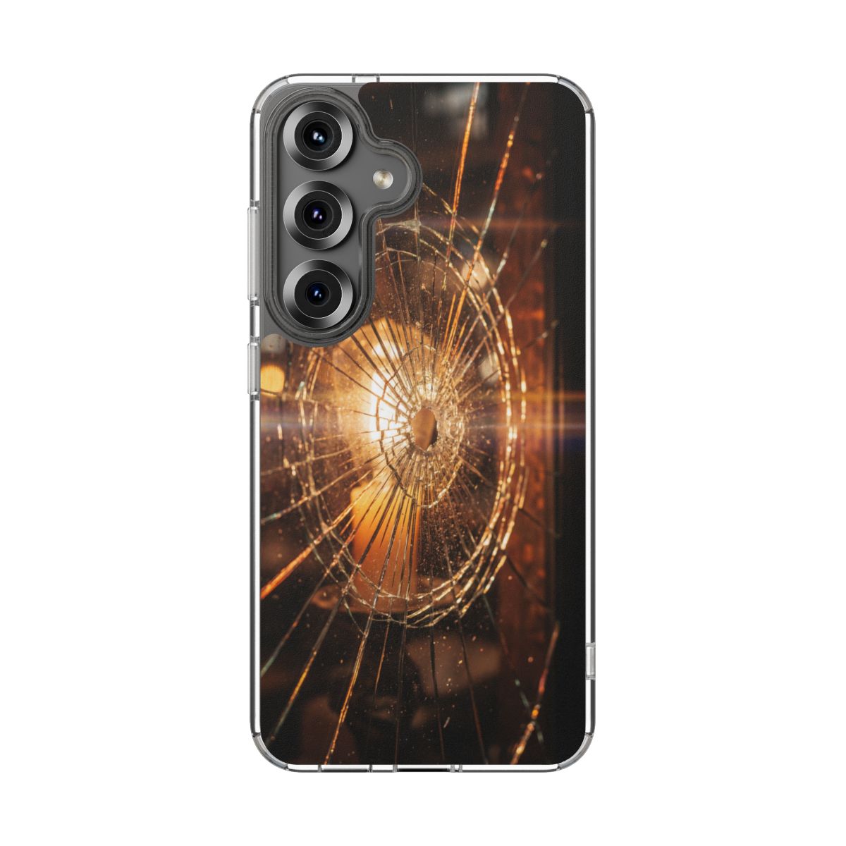 Clear Impact-Resistant Case - Fractured Glow