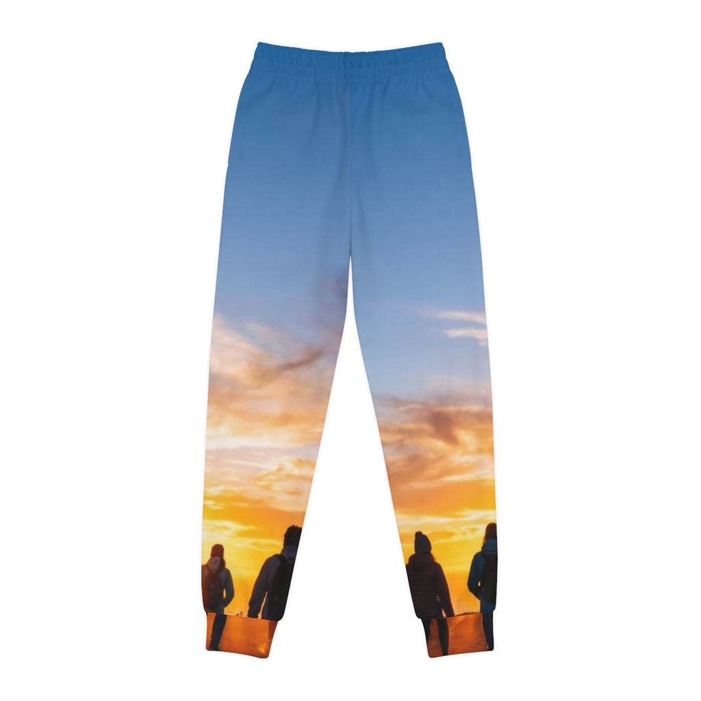 Youth Joggers - Golden Hour Wanderlust Art | Echovira...