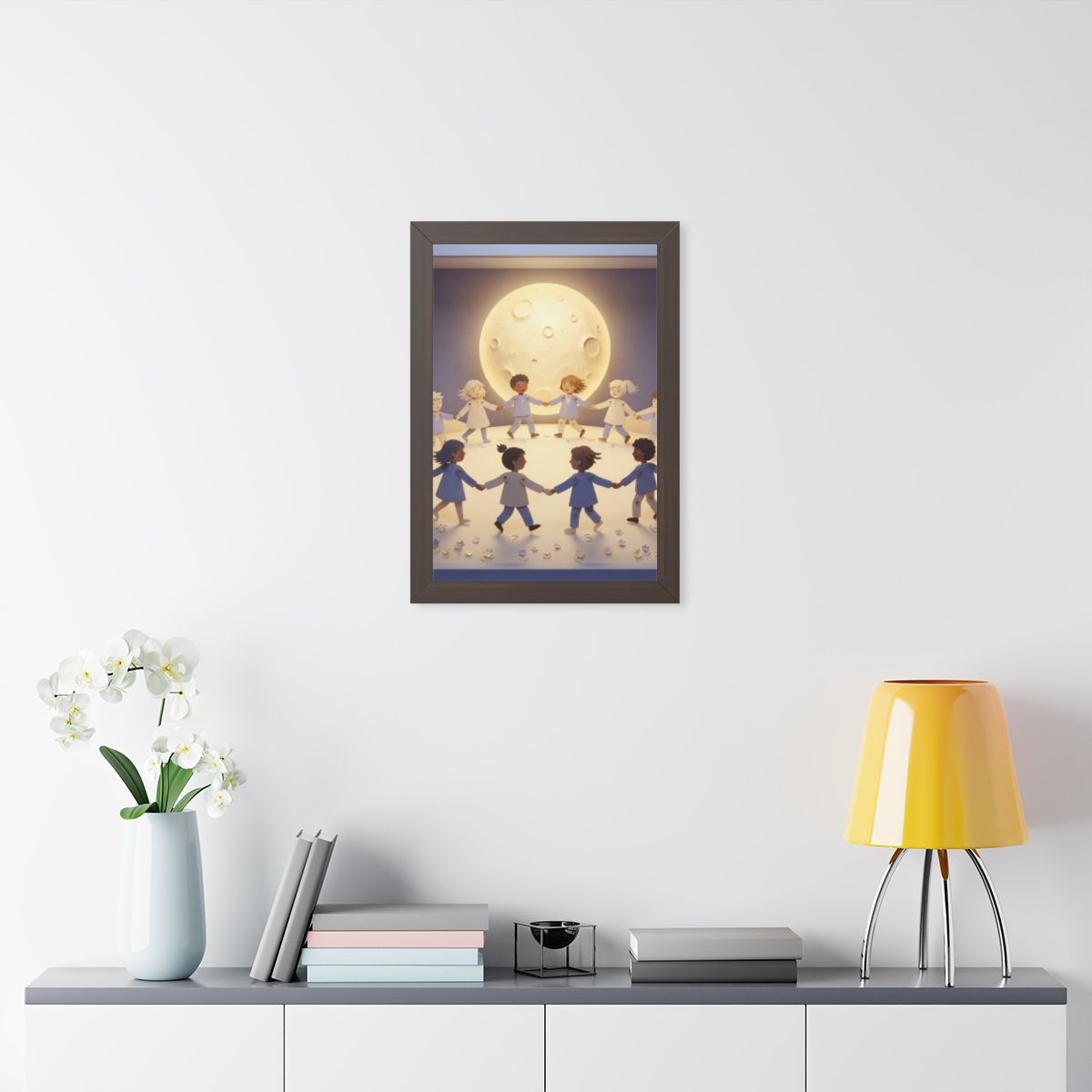 Framed Vertical Poster - Moonlit Lullaby — Walnut (11×14......