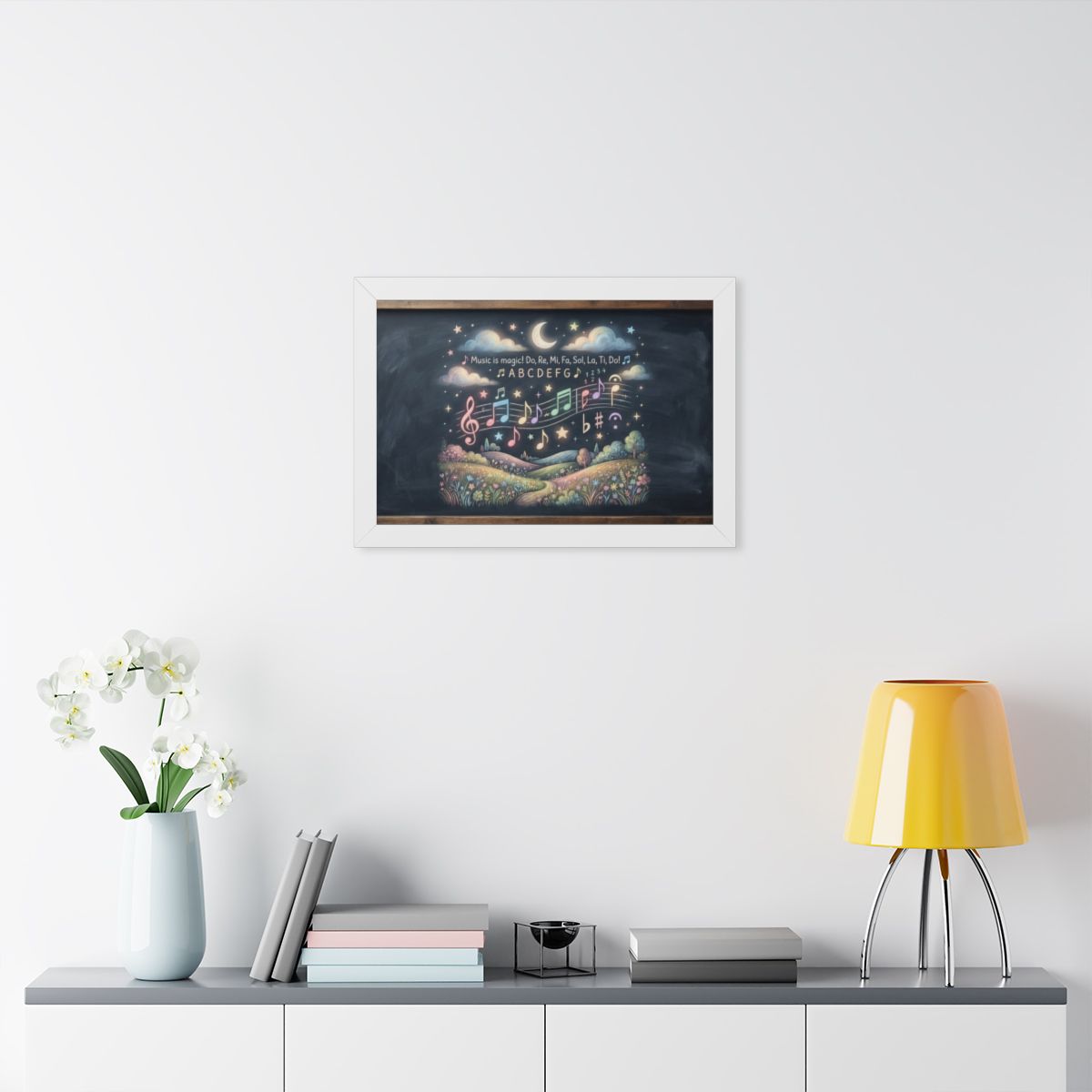 Framed Horizontal Poster - Melody Meadows — White (14×11......