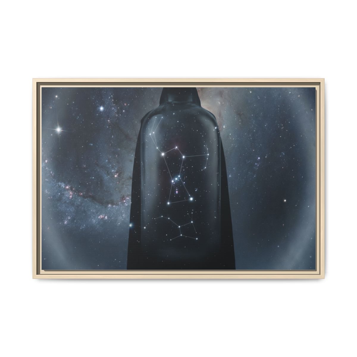Framed Matte Canvas - Cosmic Sentinel — Natural / 1.25" (10×8, 12×9, 14×11, 16×12, 20×10, 18×12, 20×16, 24×16, 24×18, 36×12, 24×20, 32×16, 30×20, 30×24, 32×24, 48×16, 36×24, 48×24, 40×30, 60×20, 48×32, 60×30 & 60×40)