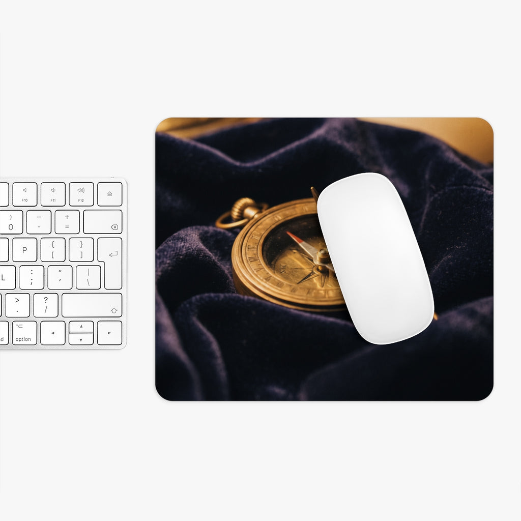 Vintage Brass Sundial Mouse Pad