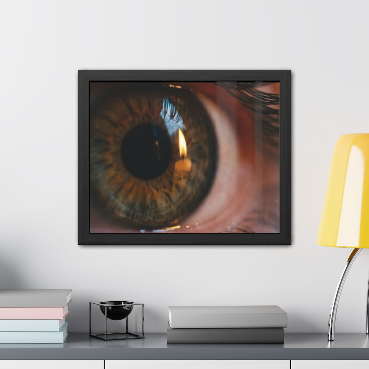 Framed Posters - Amber Iris Reflection Fine Art Print —... |...
