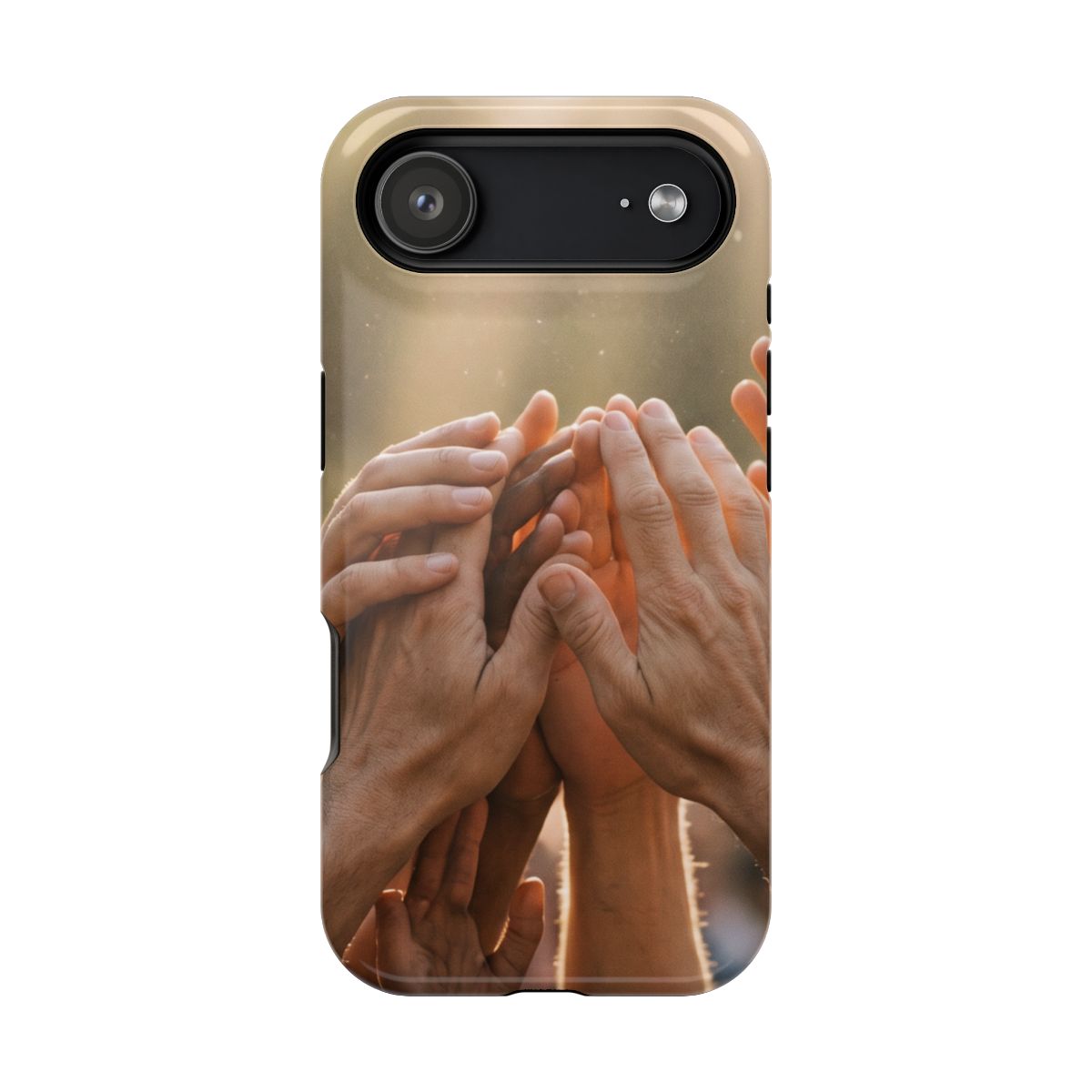 Impact-Resistant Cases - Golden Rays of Unity Wall Art |...