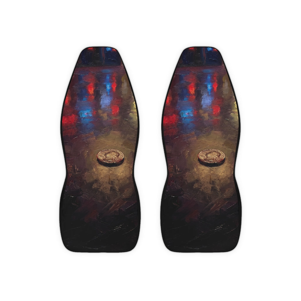 Polyester Car Seat Covers Nocturnal City Rain