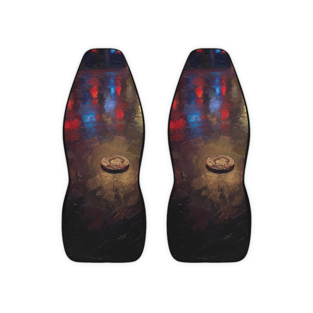 Polyester Car Seat Covers Nocturnal City Rain