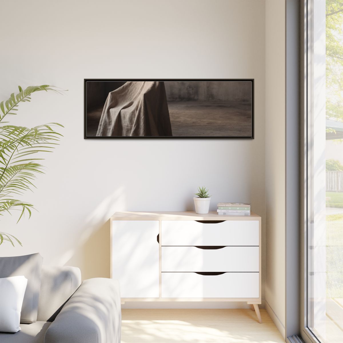 Matte Canvas, Framed - Draped Silence Still Life Art... |...