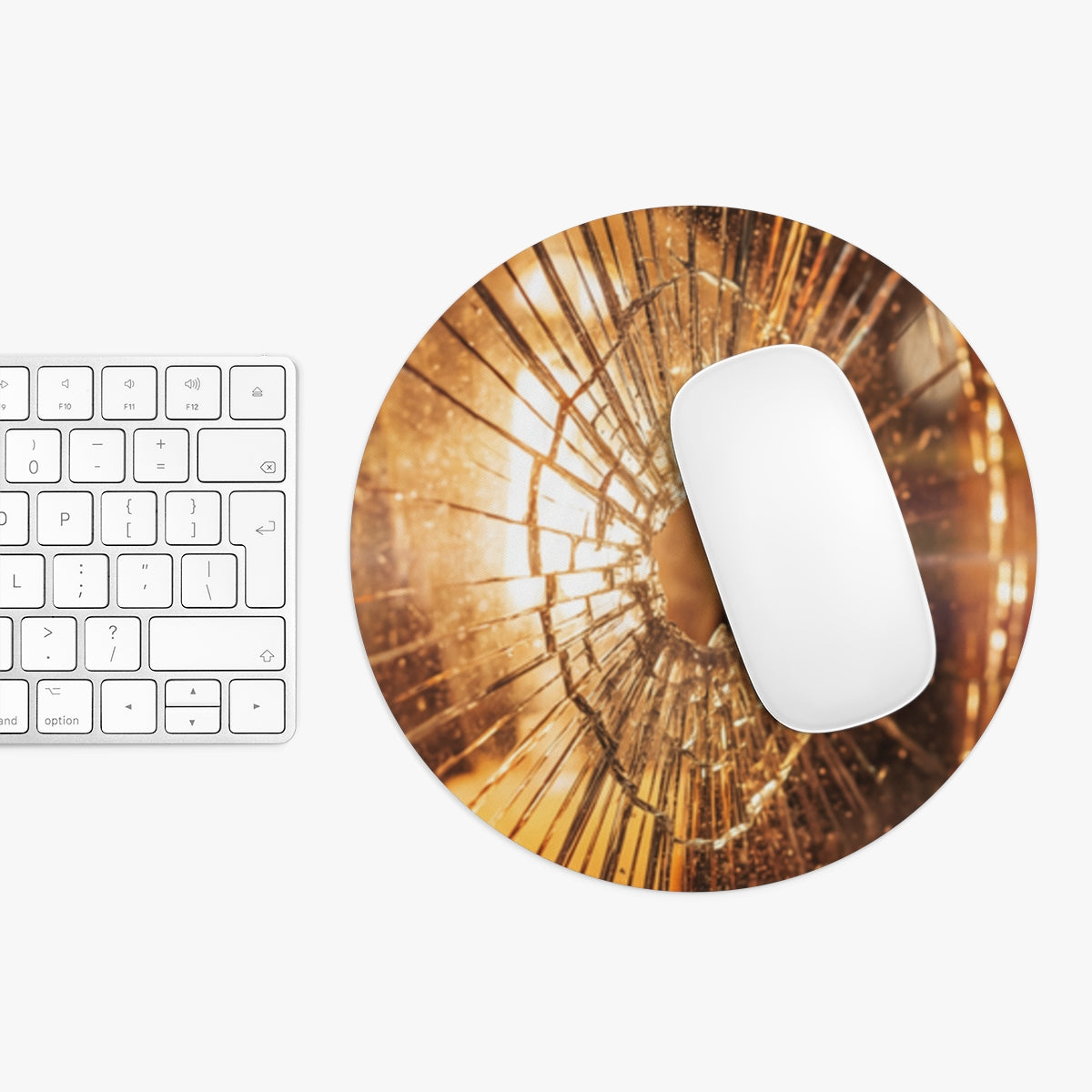 Mouse Pad - Fractured Warmth Glass Art | Echovira Gallery