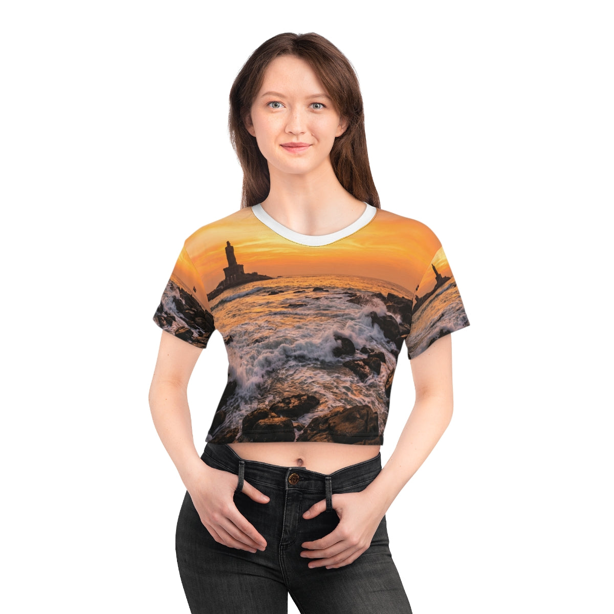 Crop Tee - Golden Coastal Wanderlust
