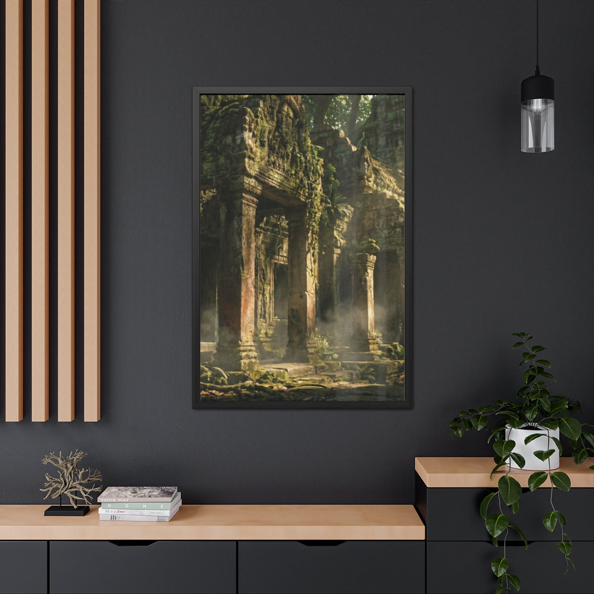 Framed Poster - Ancient Jungle Temple (8×12, 9×11, 11×14......