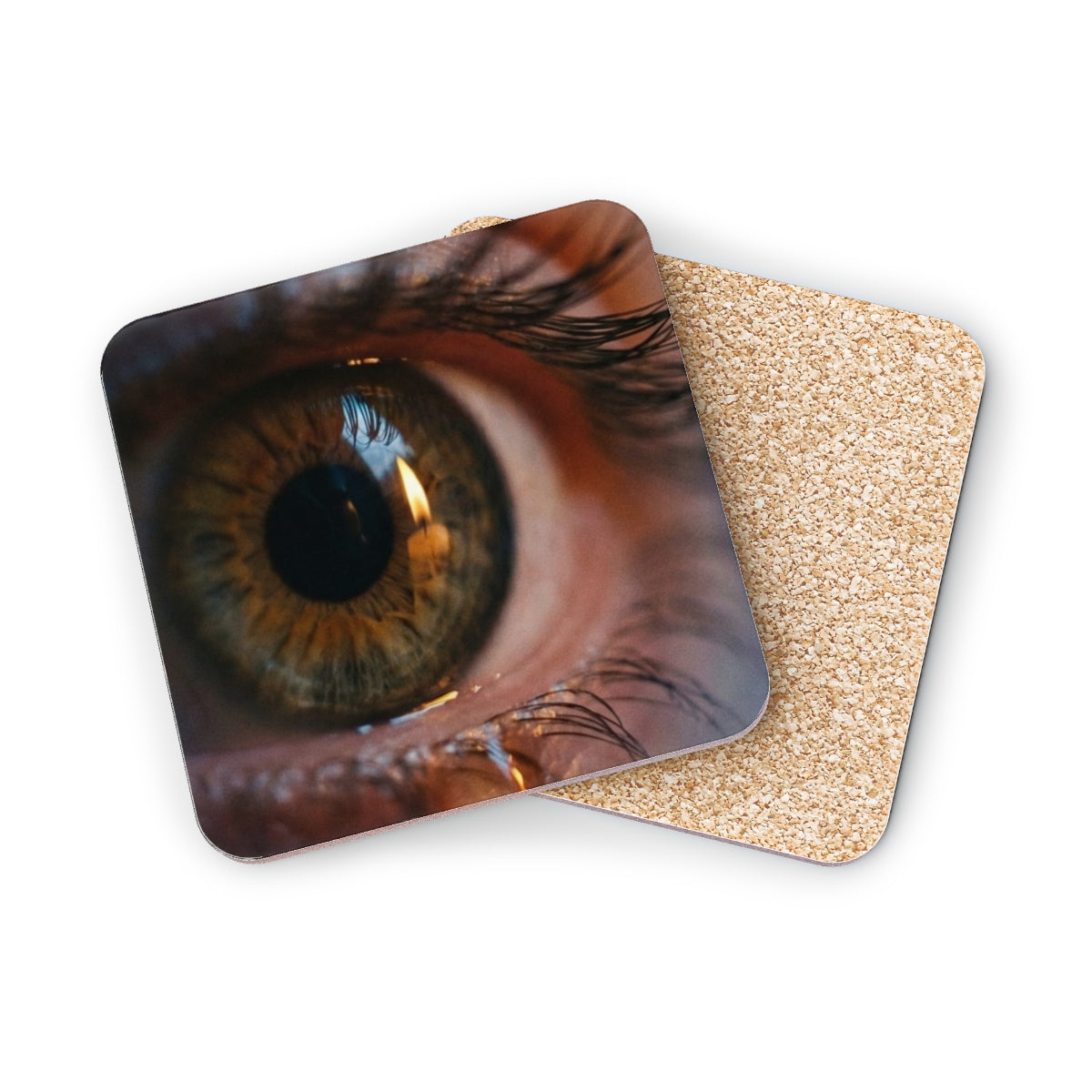 Coasters - Amber Iris Reflection Fine Art Print (1 & 4 pcs)...