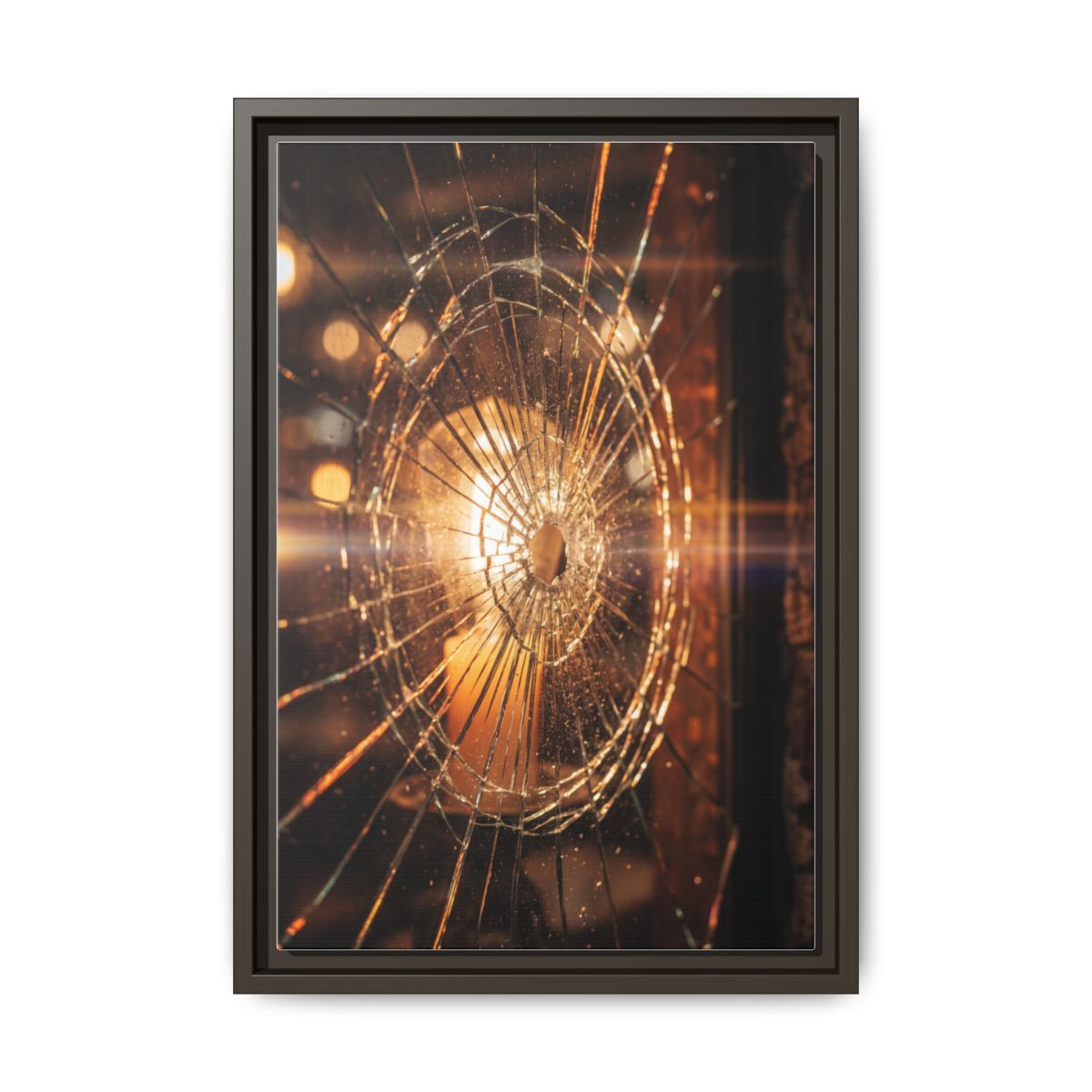 Framed Matte Canvas - Shattered Glass