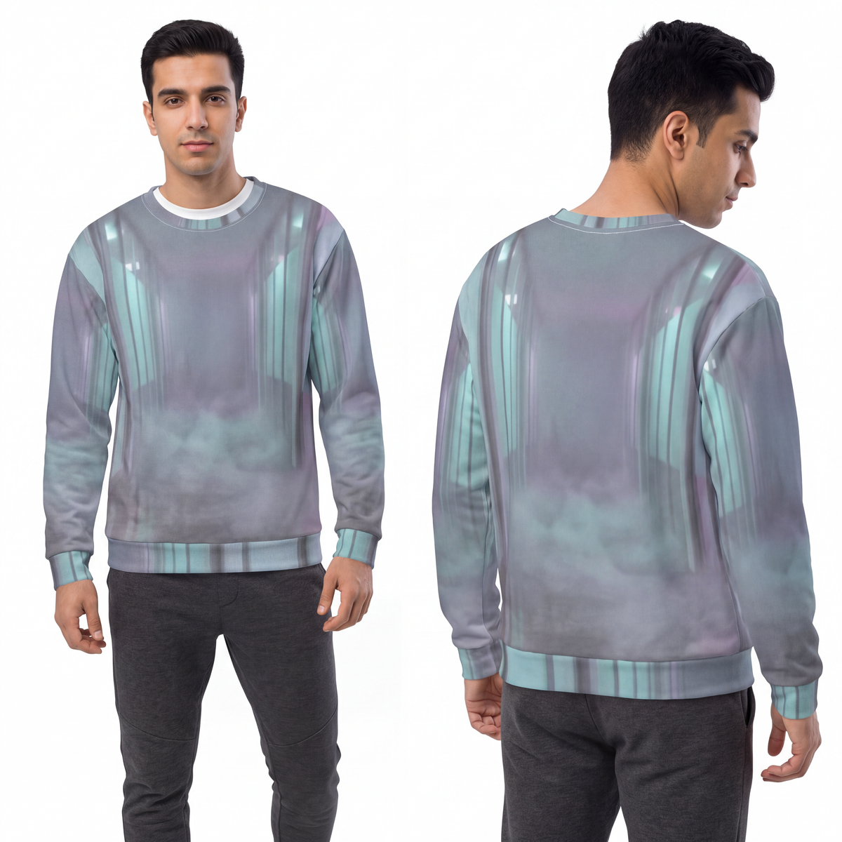 Men's Sweatshirt - Liminal Office Fog | Echovira Gallery