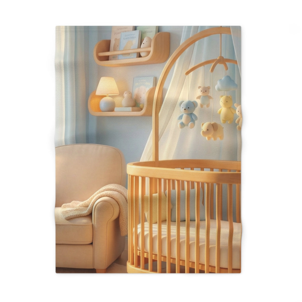 Soft Fleece Baby Blanket - Dreamy Serene Nursery Art |...