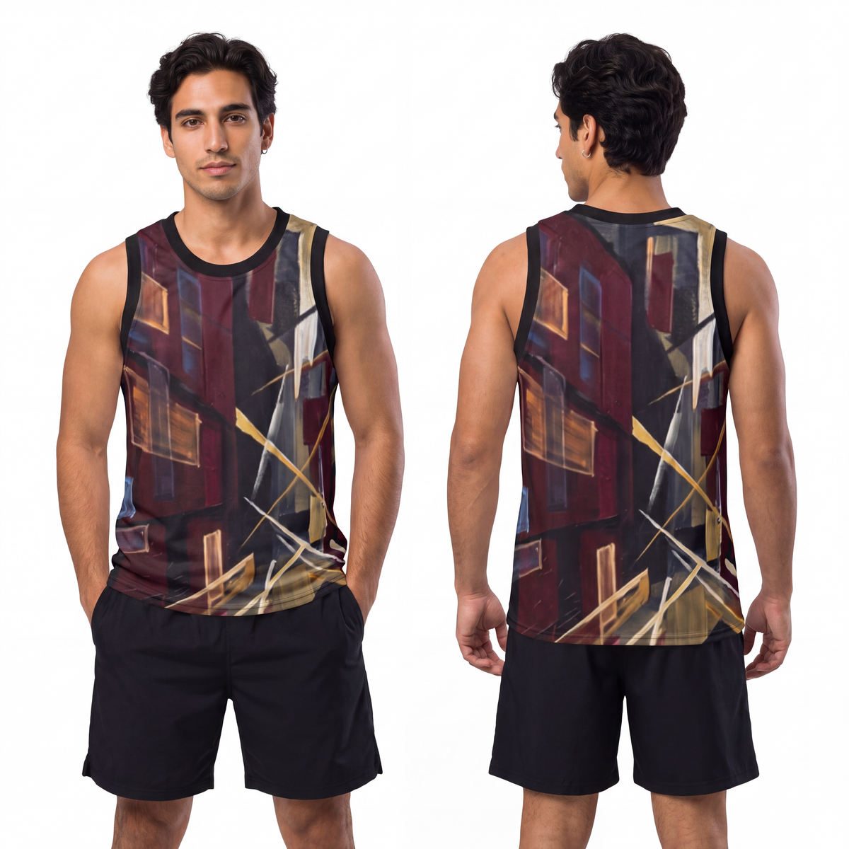 Men's Basketball Jersey - Urban Velocity | Echovira Gallery