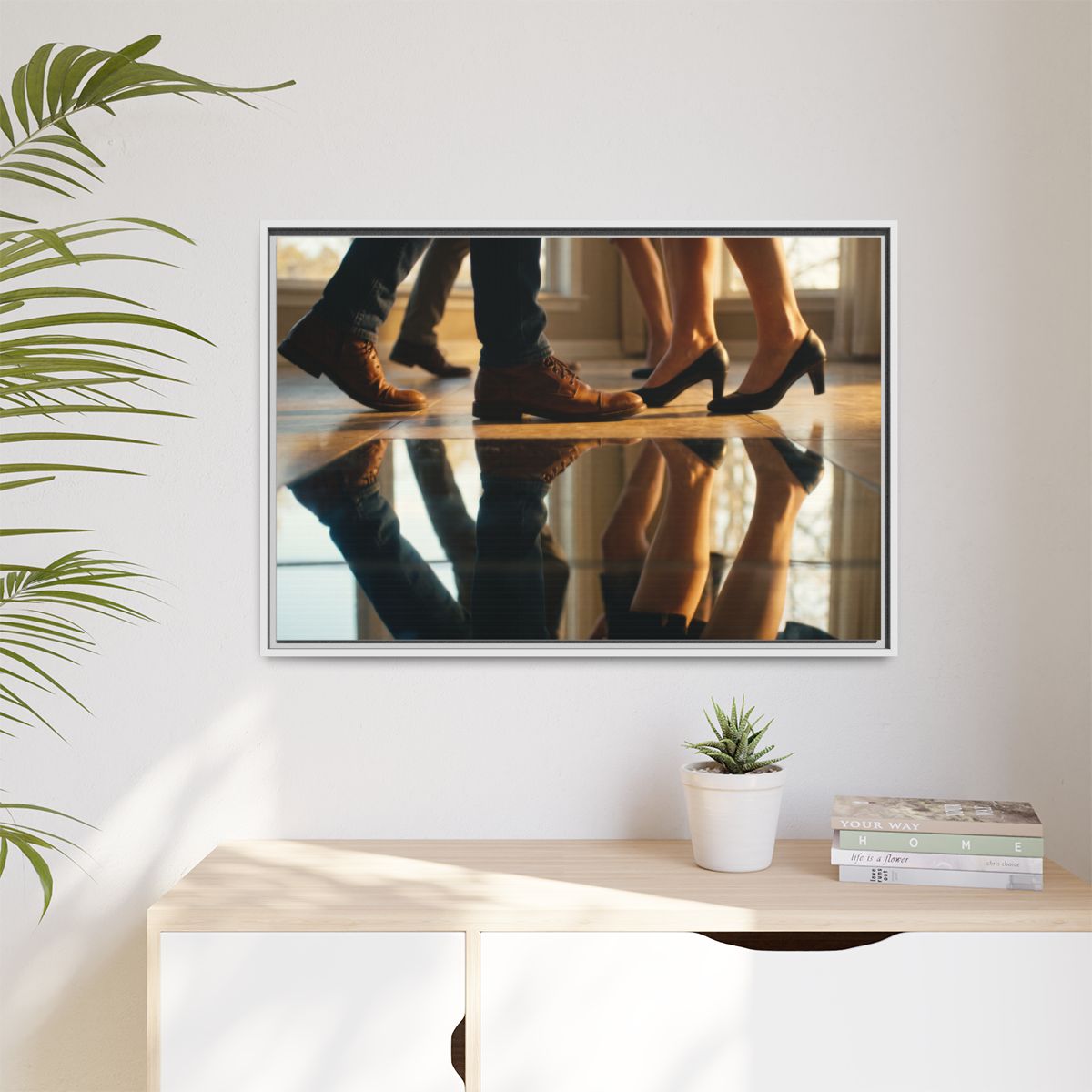 Matte Canvas, Framed - Golden Hour Reflections Cinematic Art...