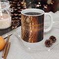 11oz White Mug - Shattered Amber Glow