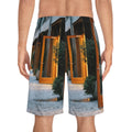 Men's Board Shorts - Twilight Promenade | Echovira Gallery