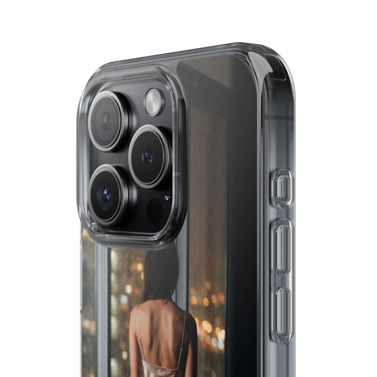 Clear Impact-Resistant Cases - Midnight Rain Clear Phone......