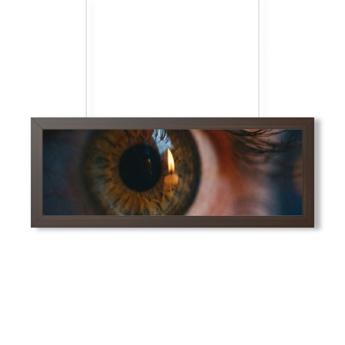 Framed Horizontal Poster - Amber Iris Reflection Fine Art......