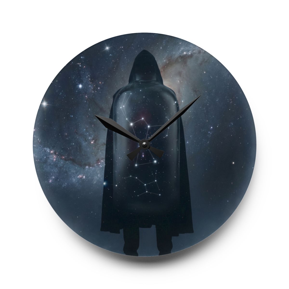 Acrylic Wall Clock - Orion Sentinel Cosmic Timekeeper |...