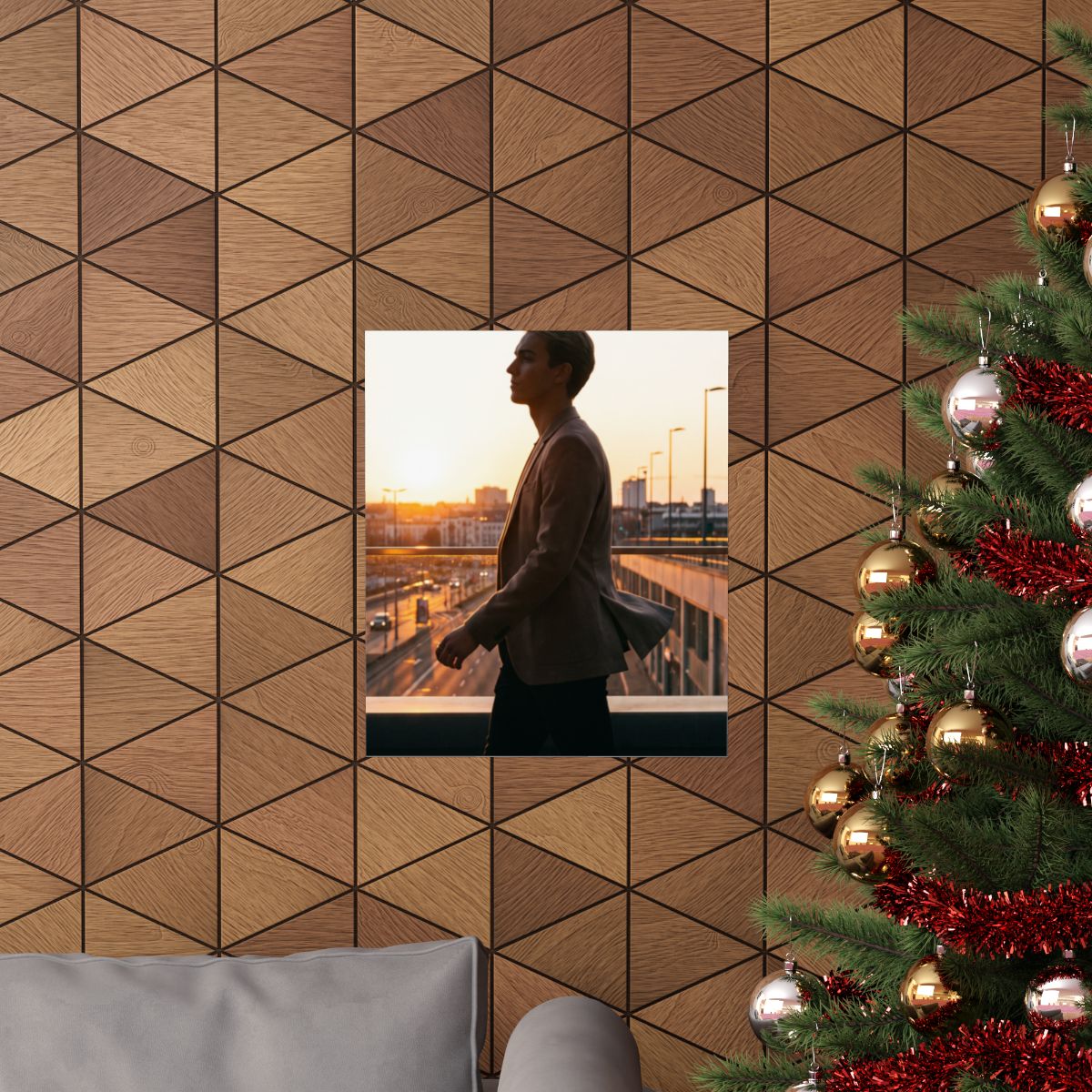 Matte Vertical Poster - Golden Hour Walk (8×10 & 36×54) |...
