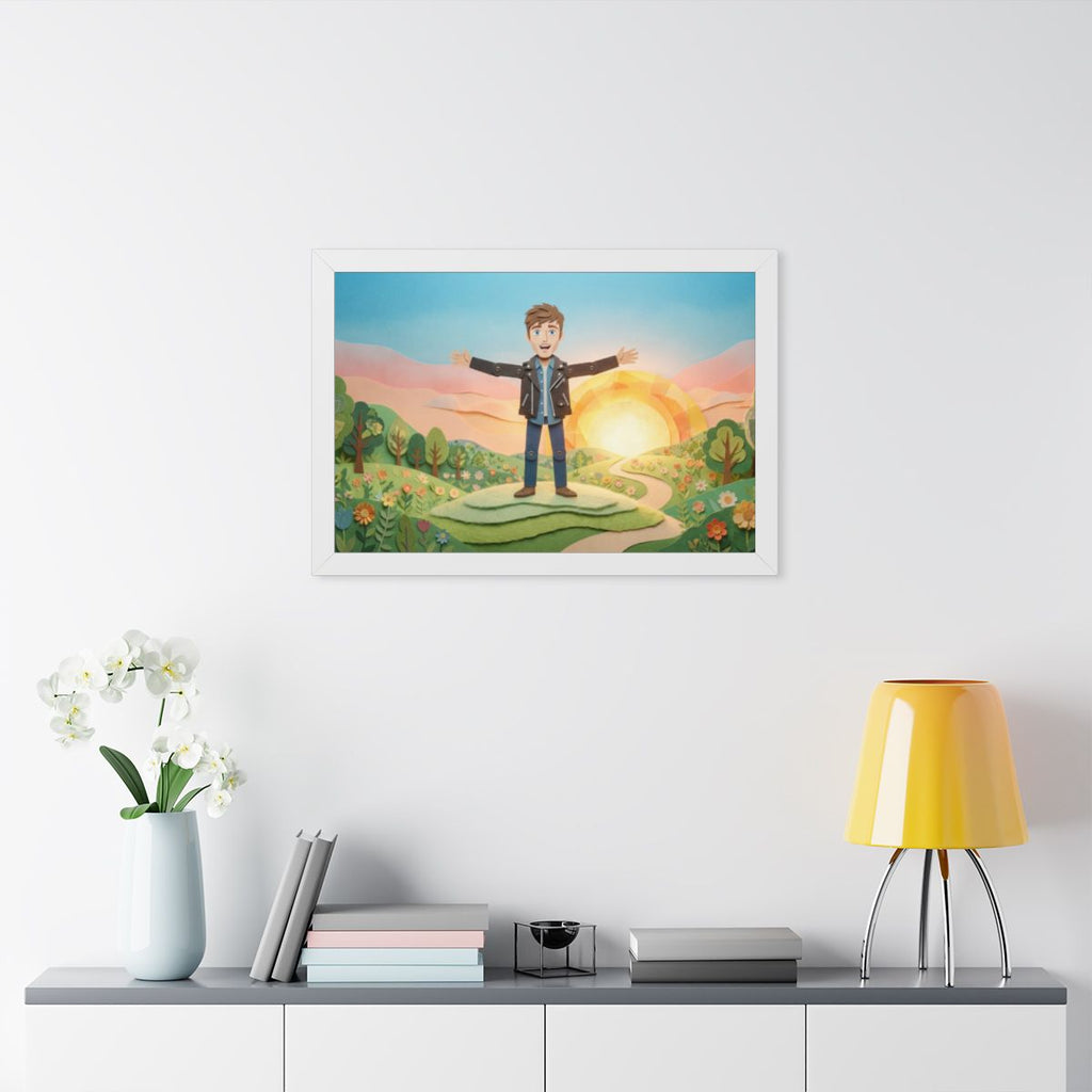Framed Horizontal Poster - Sunny Meadow — White (14×11... |...
