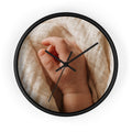 Wall Clock - Tender Newborn Hand in Soft Muslin Blanket |...